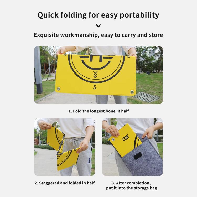 CQT 55cm Universal Reflective Drone Landing Pad Dual-Sided Waterproof Foldable Mat with Ground Pegs CQT 55cm Universal Reflective Drone Landing Pad Dual-Sided Waterproof Foldable Mat with Ground Pegs